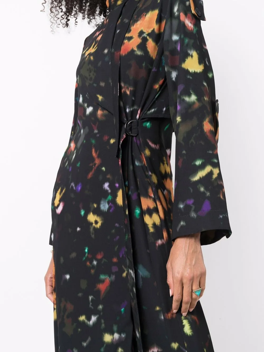 фото Kenzo платье-рубашка с абстрактным принтом