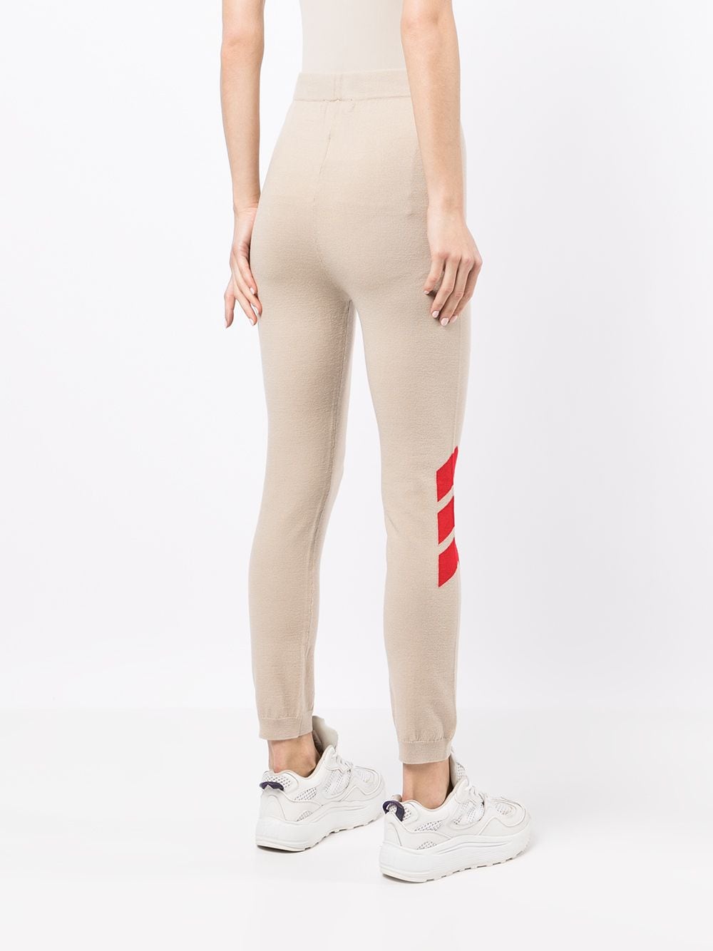 Shop Perfect Moment Cable-knit Leggings In Braun