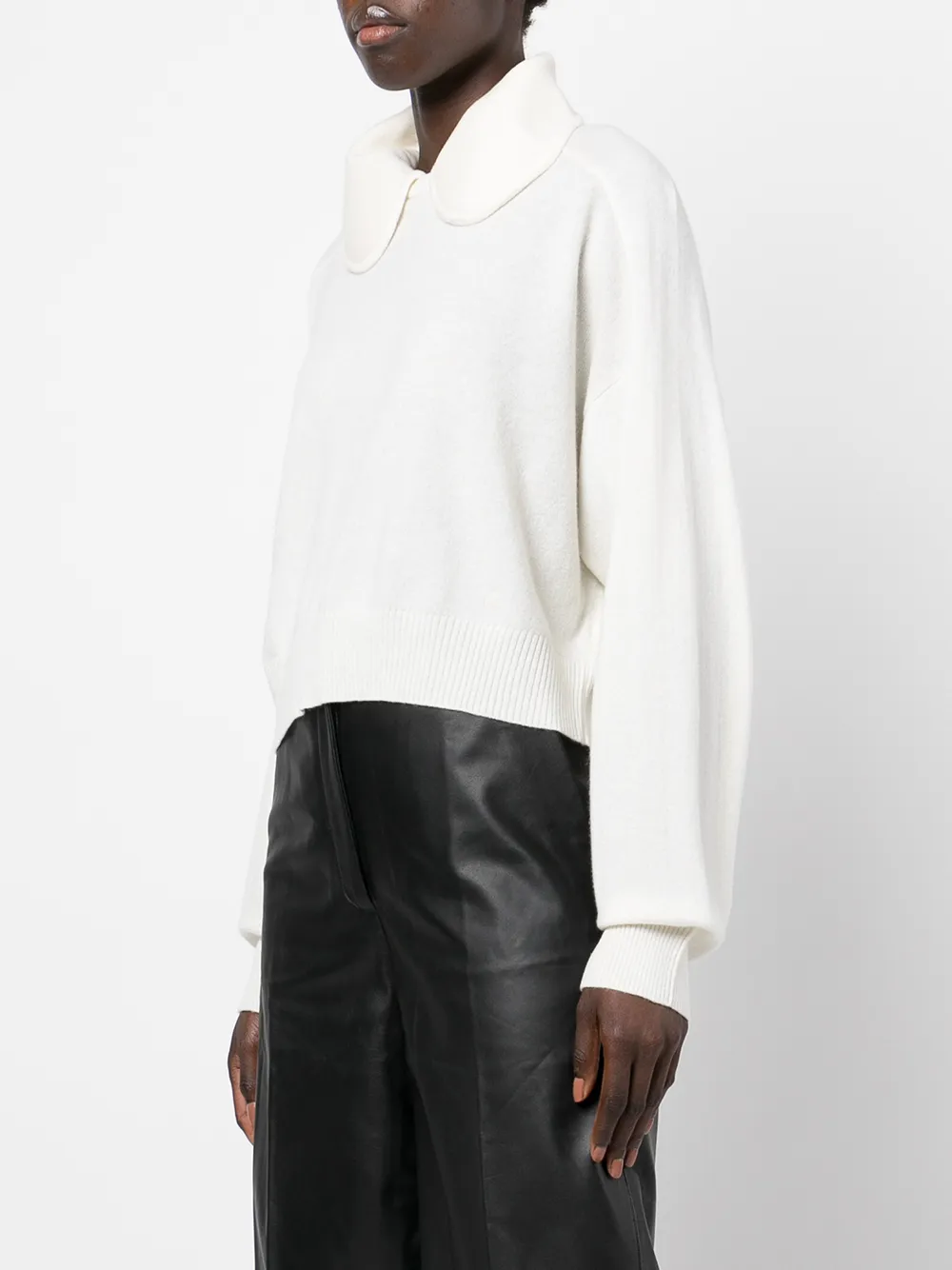  Loulou De Saison Pullover Mit Rundem Kragen   Weiß 