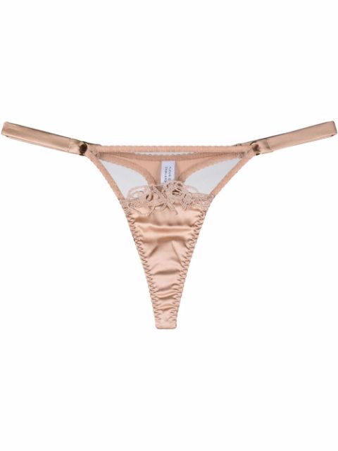 Fleur Of England Marlena embroidered thong