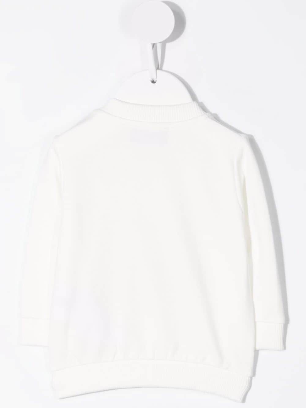 Shop Moschino Teddy Bear Motif Sweater In White