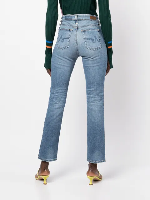AG Jeans blue Mari high-rise slim-fit 