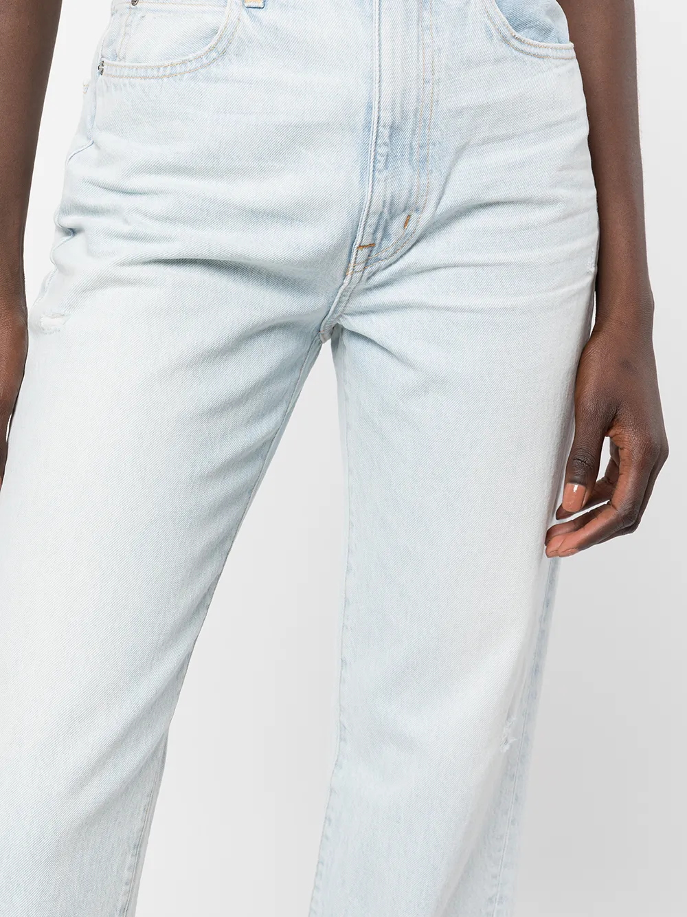 фото Slvrlake зауженные джинсы с эффектом потертости