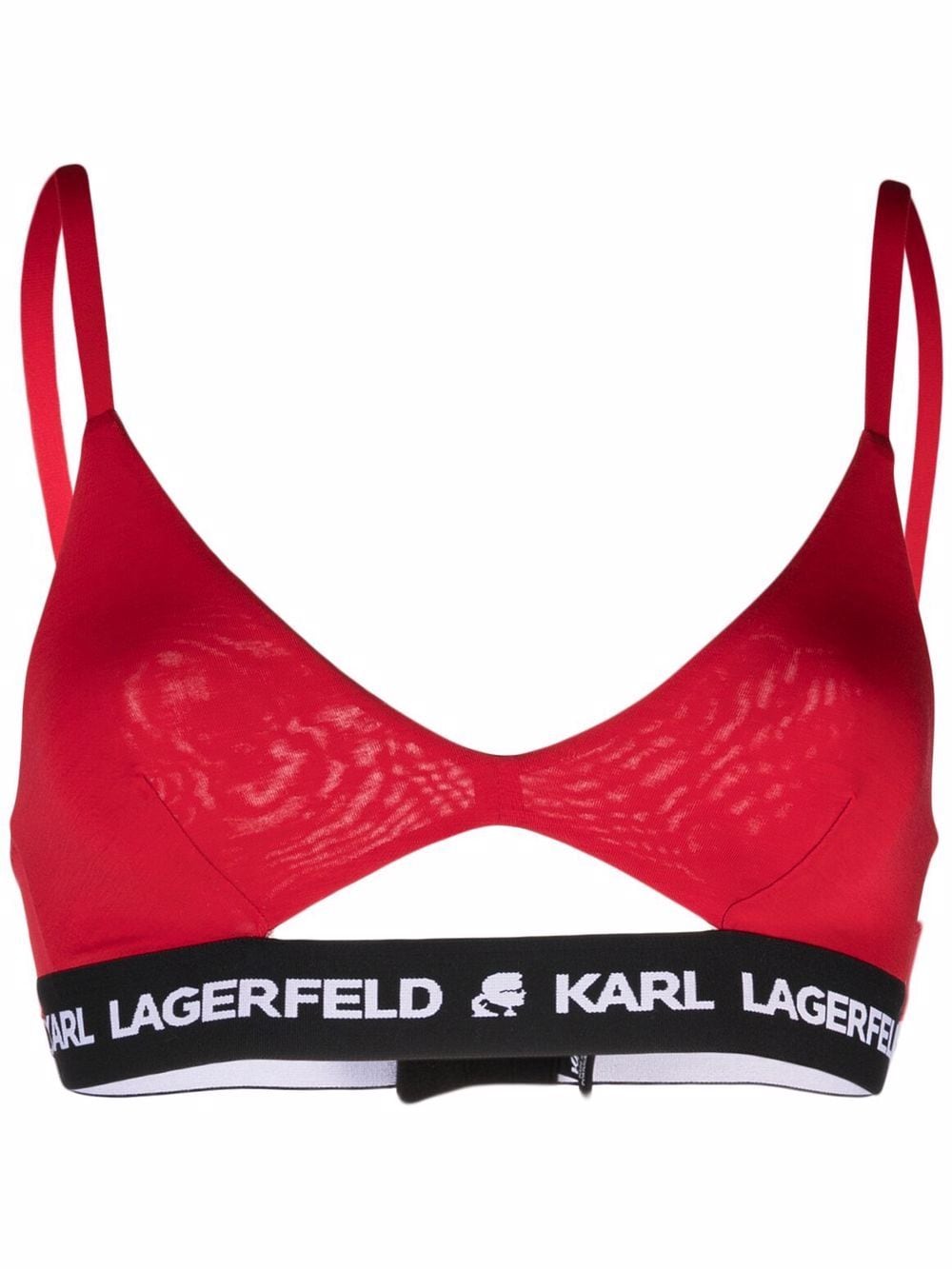 Karl Lagerfeld Peephole Logo Band Bra - Farfetch