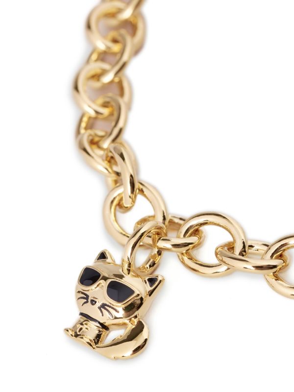 Karl Lagerfeld Ikonik Multi-Charm Bracelet - Gold