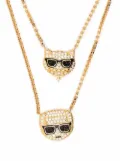 Karl Lagerfeld Ikon Karl Choupette necklace - Gold