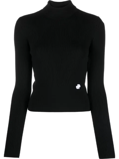 Patou ribbed-knit turtle-neck jumper