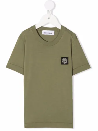 Khaki stone store island t shirt