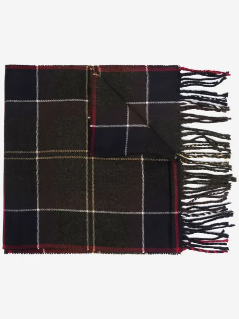 Barbour Karierter Schal mit Fransen