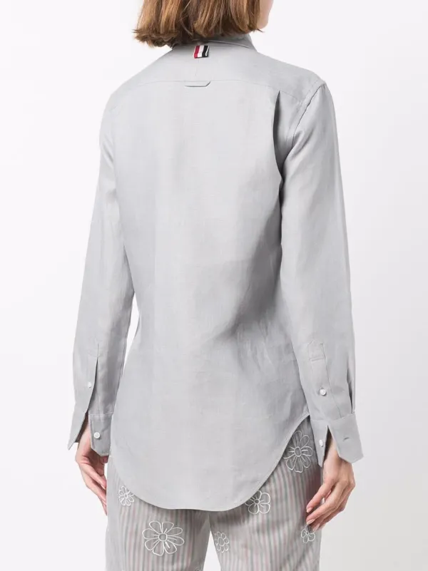 Thom Browne long-sleeved Linen Shirt 