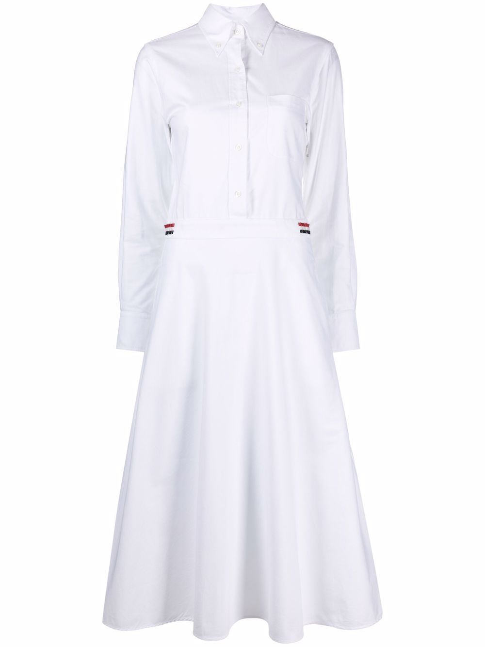 

Thom Browne vestido camisero RWB - Blanco