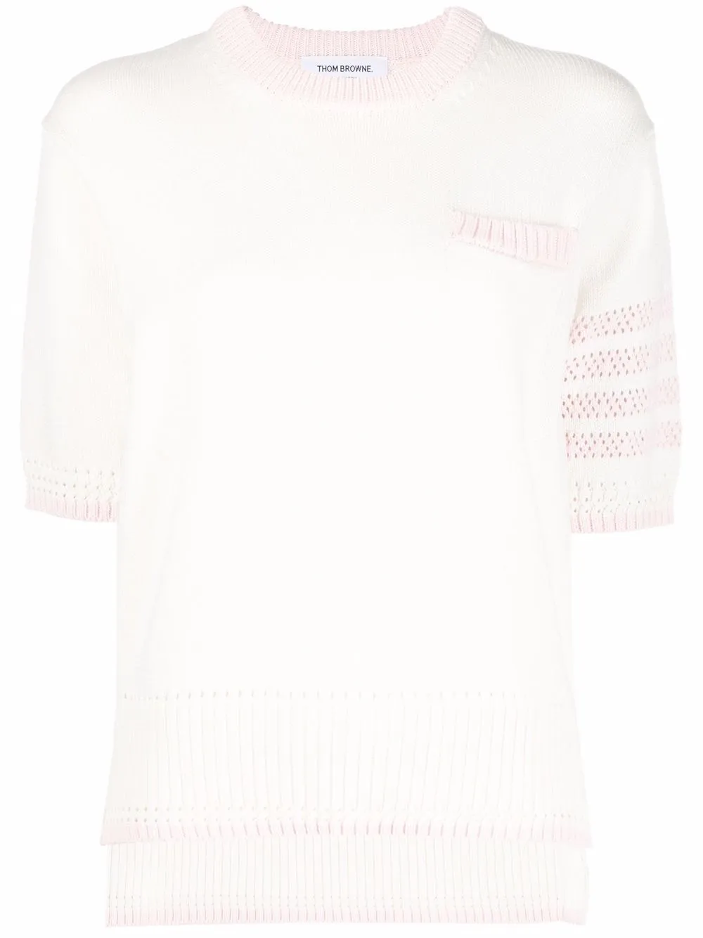 

Thom Browne 4-Bar knitted top - White