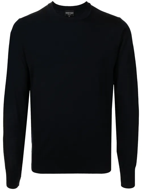 Emporio Armani pull à col v - Bleu - Emporio Armani - Modalova