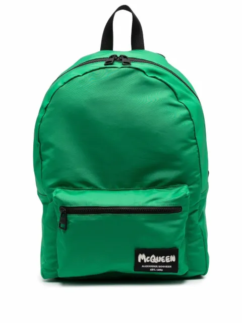 Alexander McQueen logo-patch detail backpack