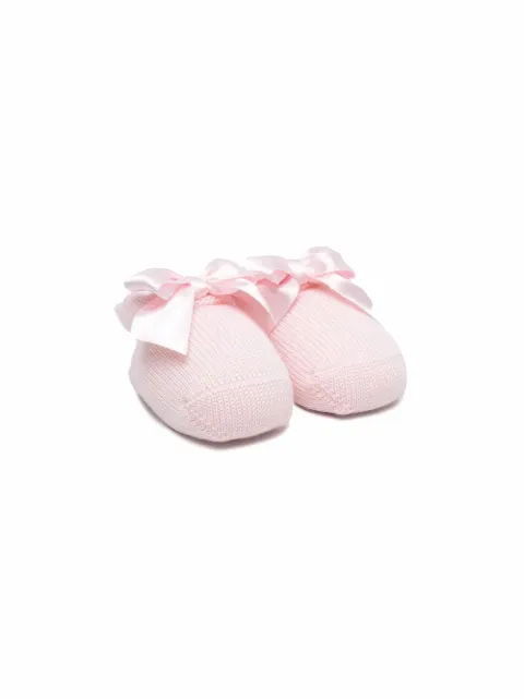 La Perla Kids خف منسوج بزينة ربطة