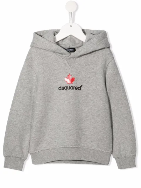 DSQUARED2 KIDS logo-print cotton hoodie