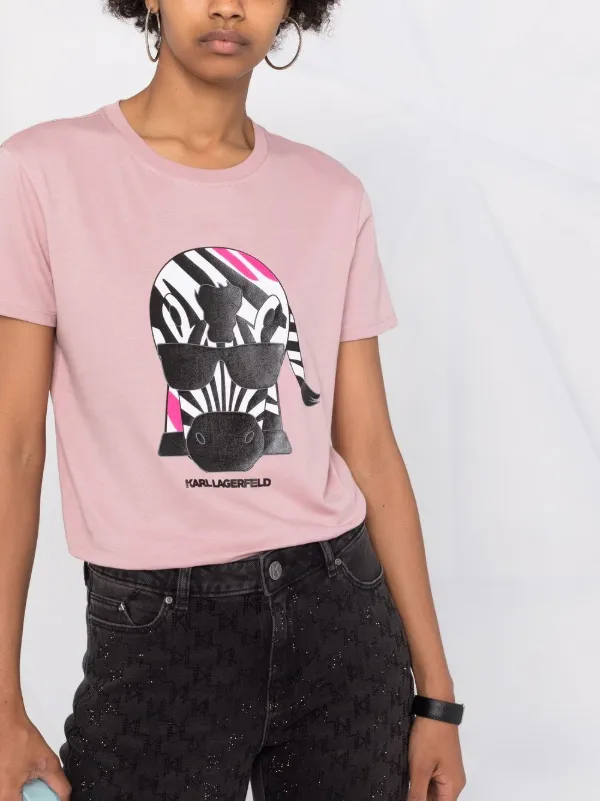 Karl Lagerfeld Ikonik Zebra Logo T 