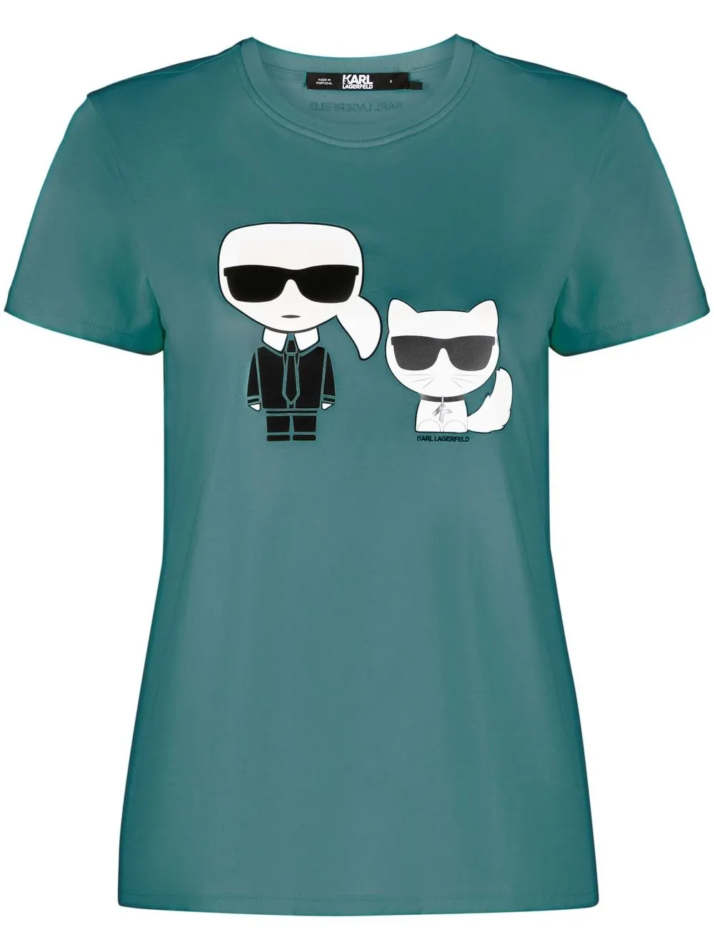 

Karl Lagerfeld Ikonik Karl & Choupette T-shirt - Green