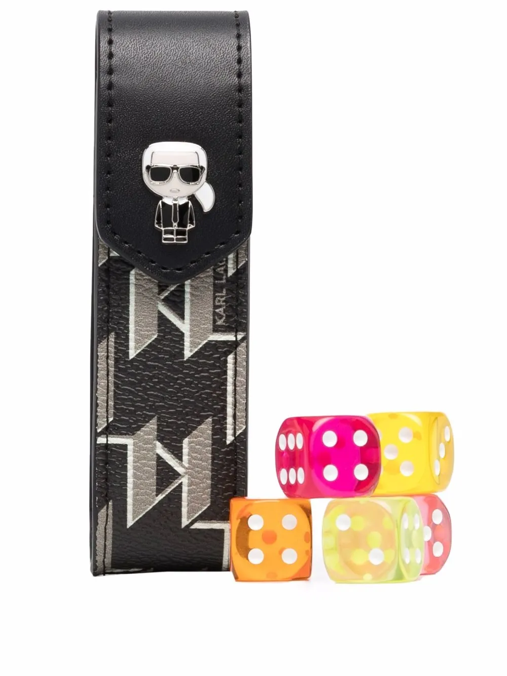 

Karl Lagerfeld Ikonik monogram dice set - Black