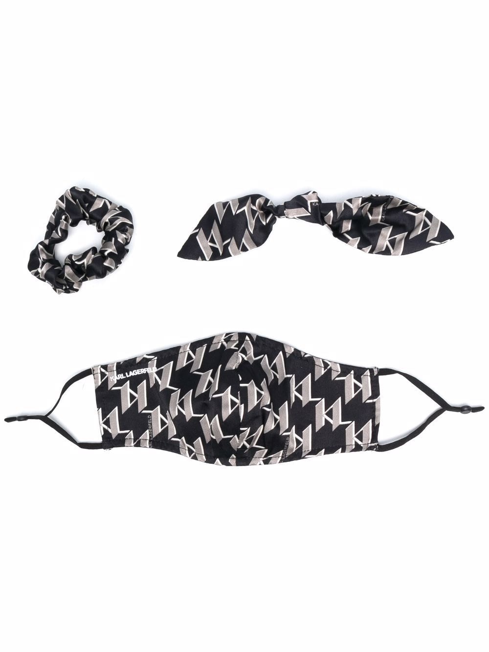 

Karl Lagerfeld K/Monogram two-piece face mask set - Black