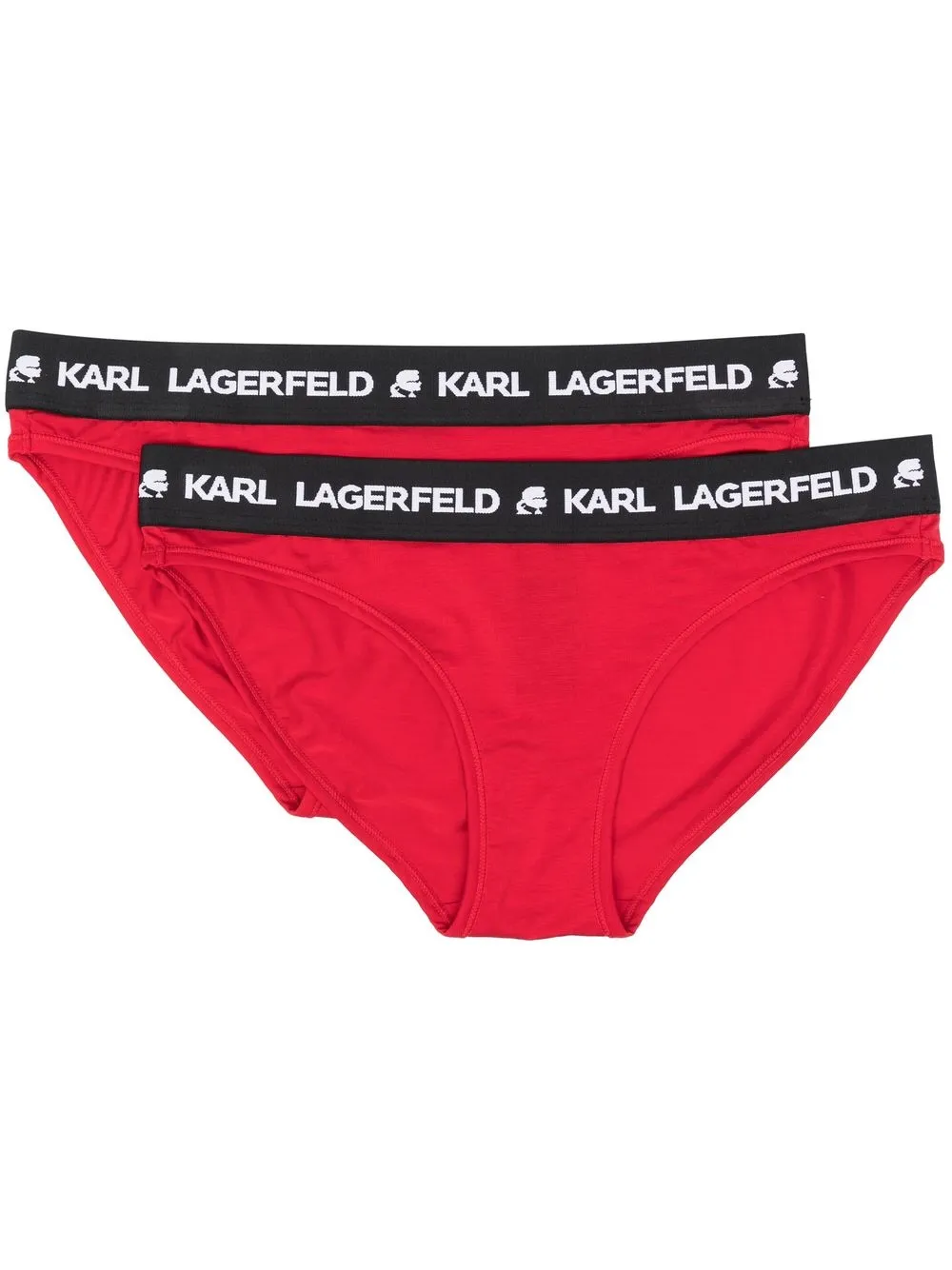 

Karl Lagerfeld pack de dos calzones con logo estampado - Rojo