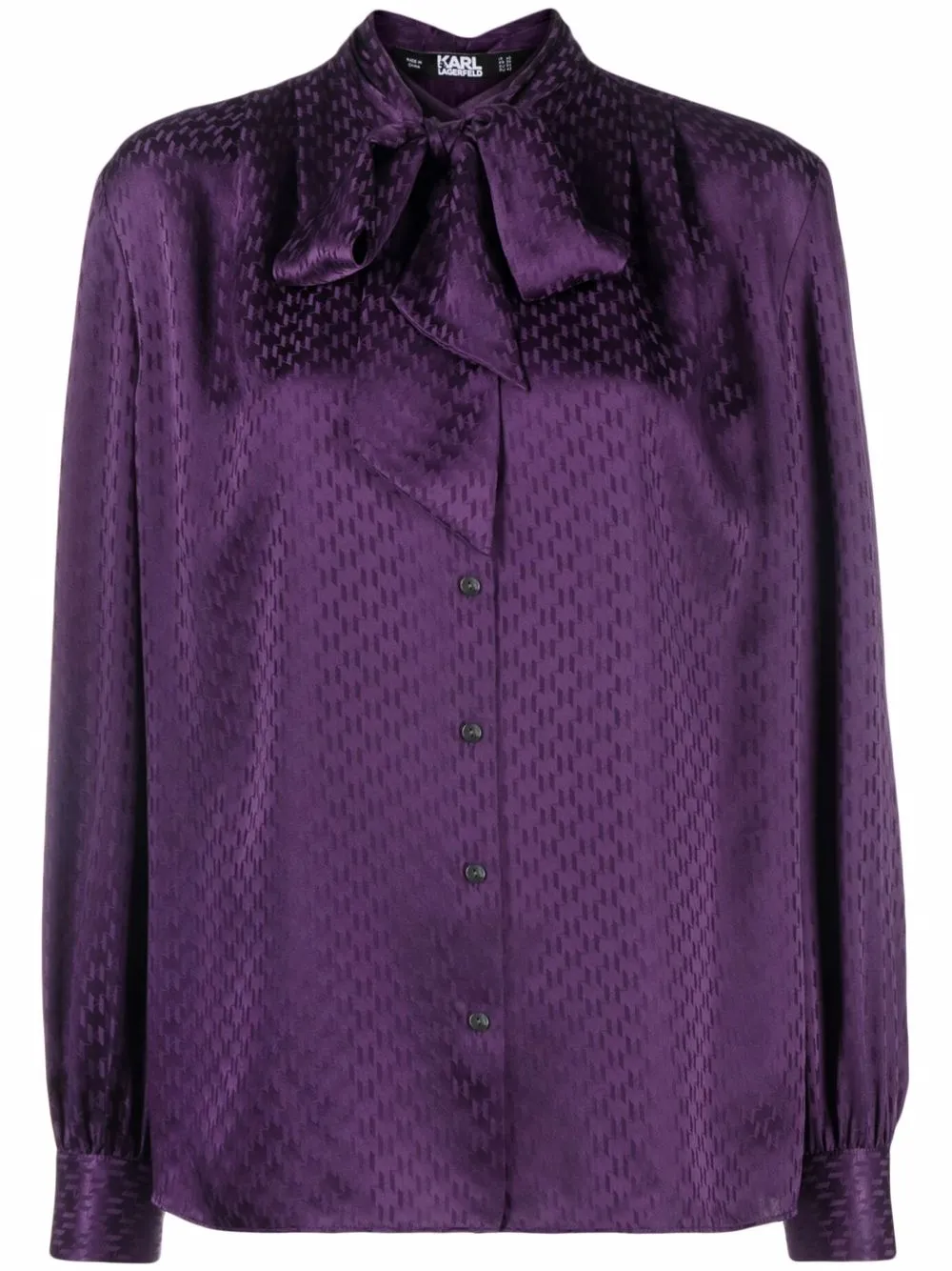 

Karl Lagerfeld blusa con monograma estampado - Morado