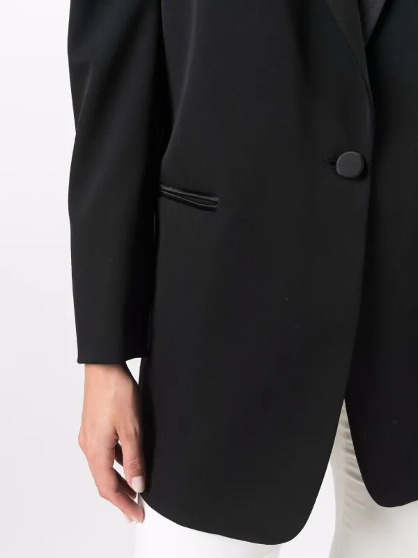 Max Mara single-breasted Virgin wool-blend Blazer | Black