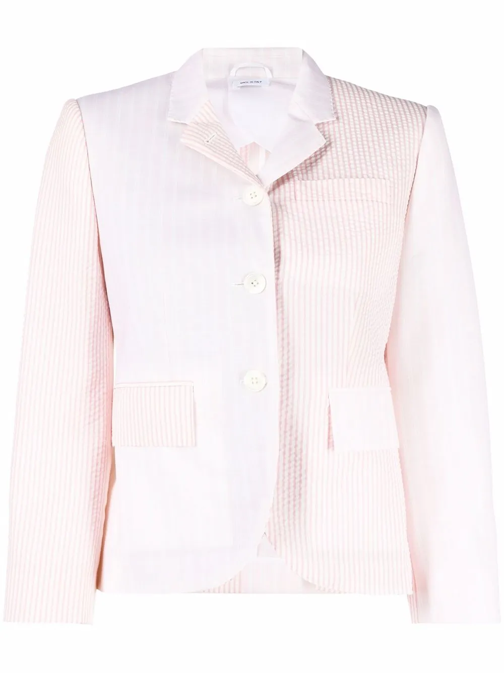 

Thom Browne pinstripe-pattern single-breasted blazer - Pink