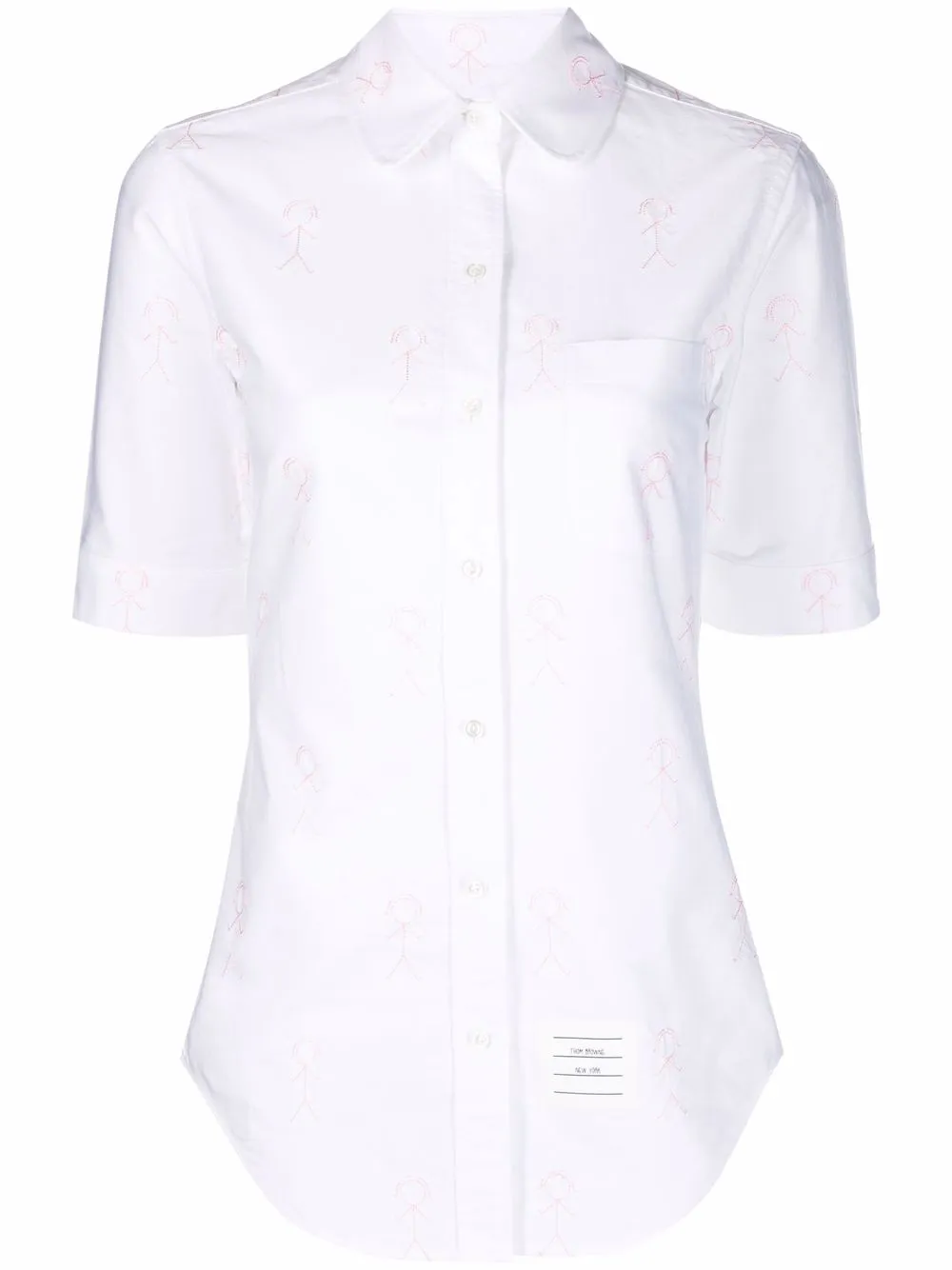 

Thom Browne camisa bordada - Blanco