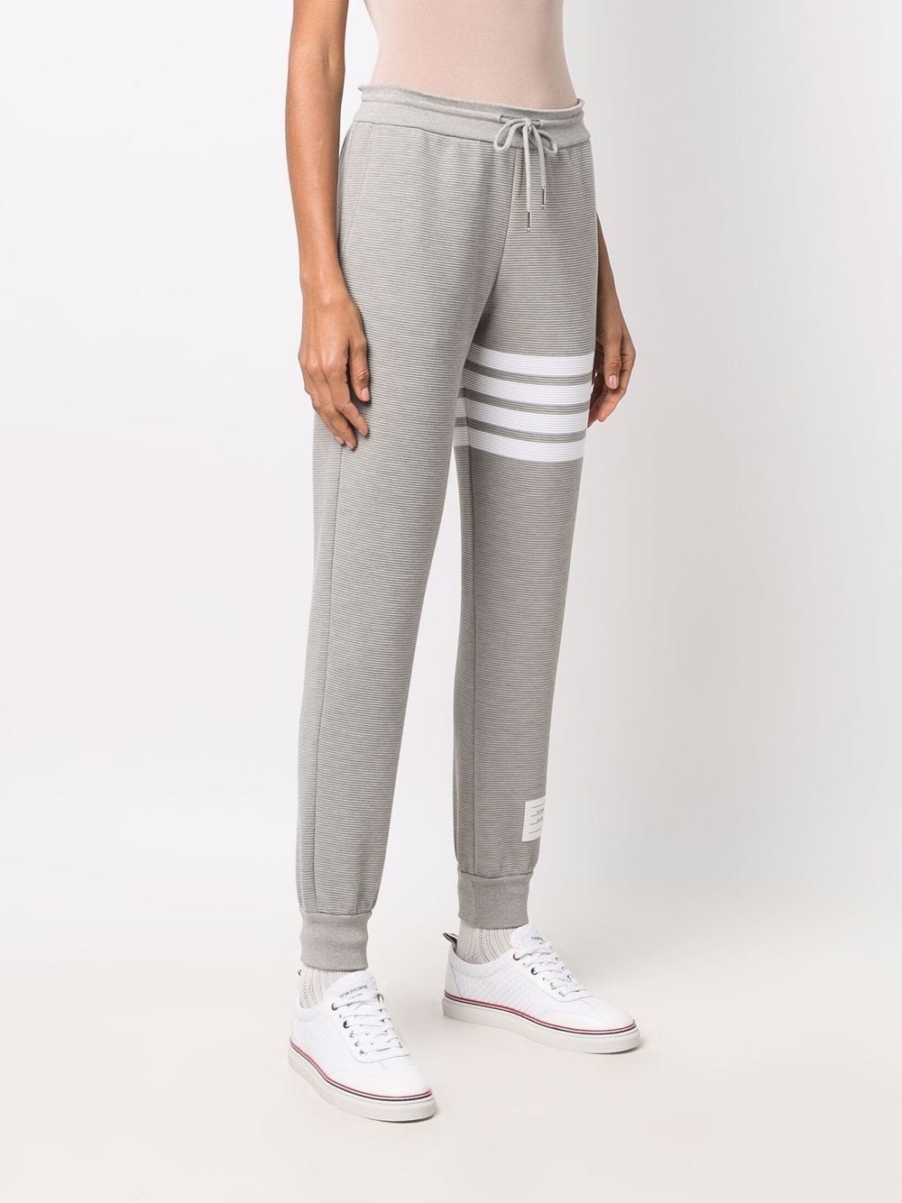 Shop Thom Browne 4-bar Stripe Track Pants In 055 Lt Grey