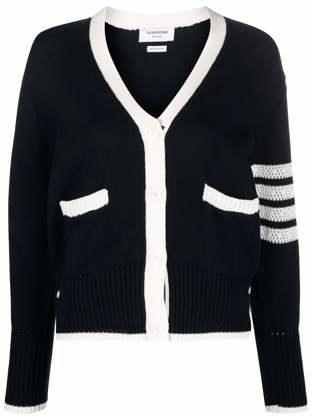 

Thom Browne signature 4-Bar stripe cardigan - Blue