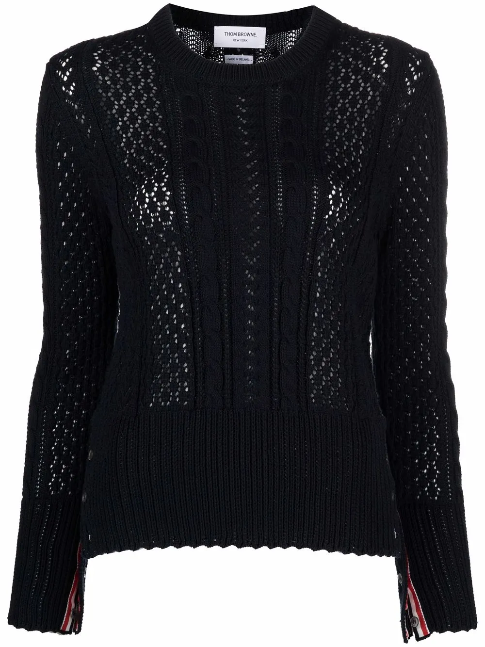 

Thom Browne buttoned-cuff knit jumper - Blue