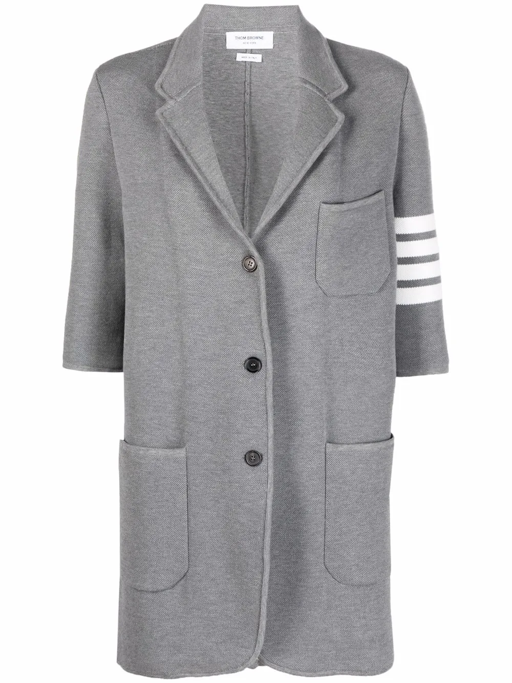 

Thom Browne 4-Bar stripe mélange blazer - Grey