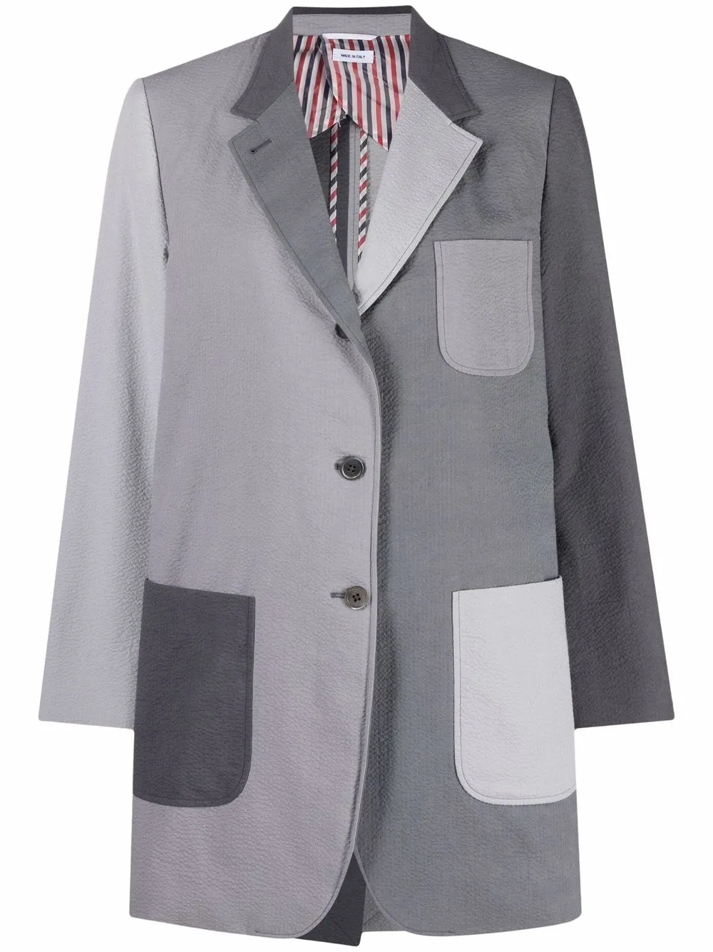 

Thom Browne abrigo con botones - Gris