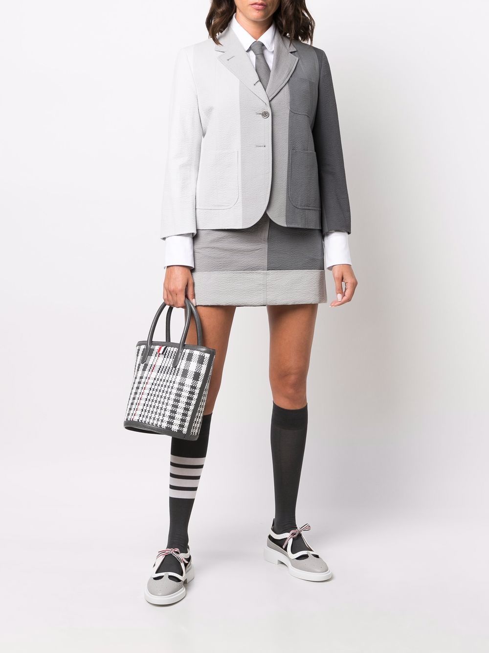 Thom Browne Jack met colourblocking - Grijs