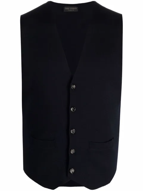 Dell'oglio V-neck fine-knit vest