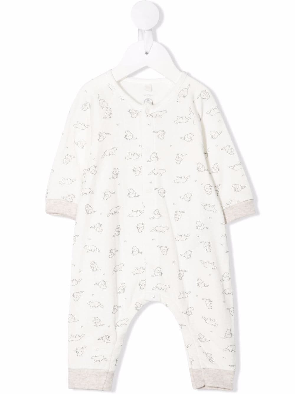 фото Petit bateau beaver-print cotton romper