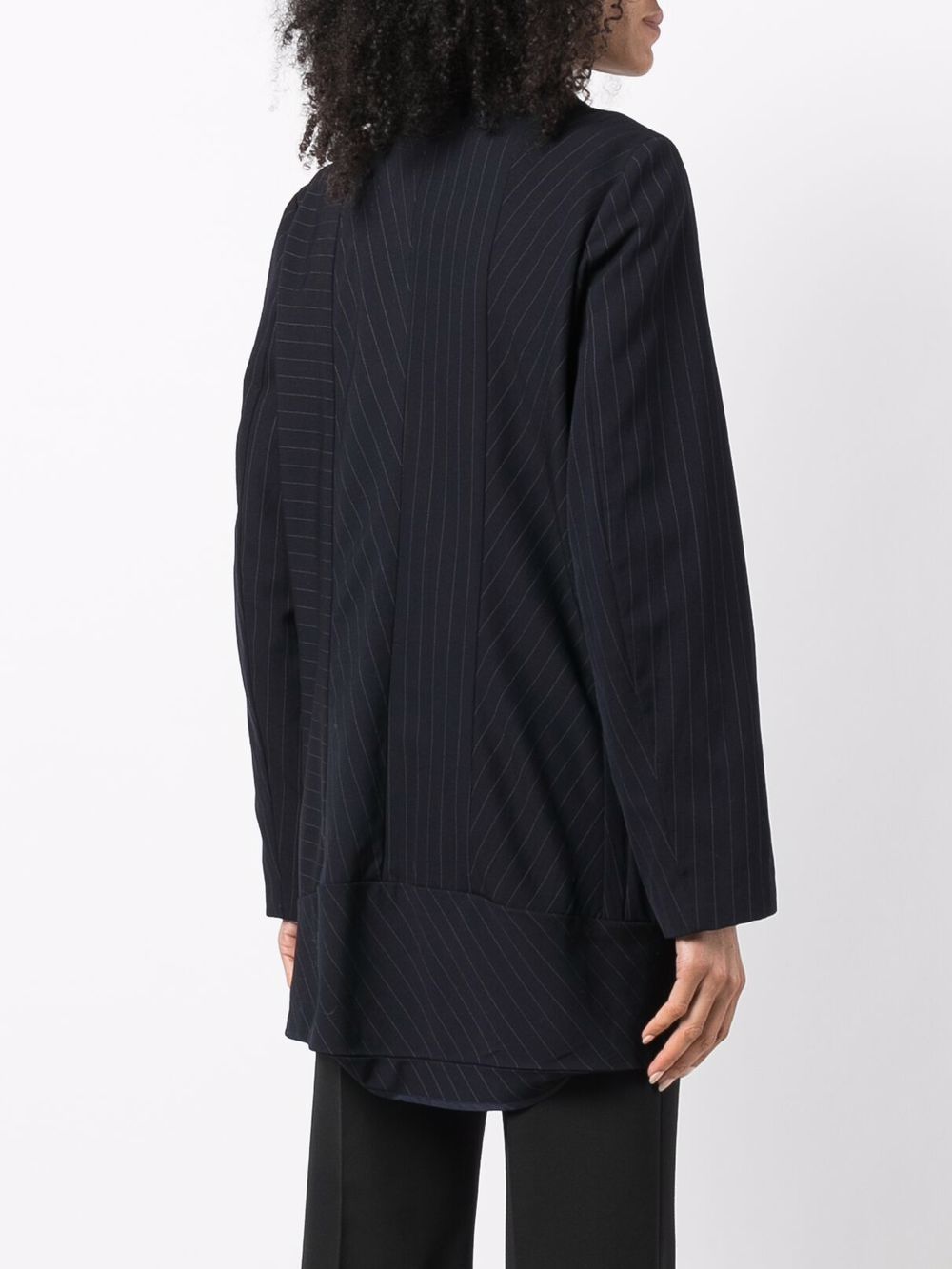 Comme Des Garcons pinstriped single-breasted blazer Women