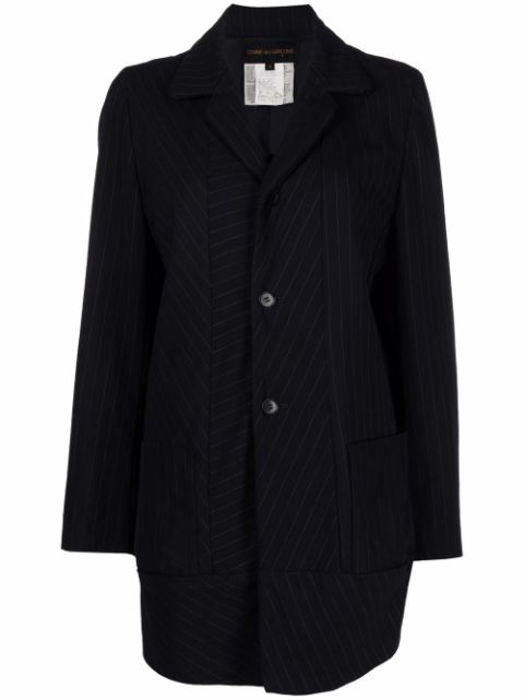 Comme Des Garcons pinstriped single-breasted blazer Women