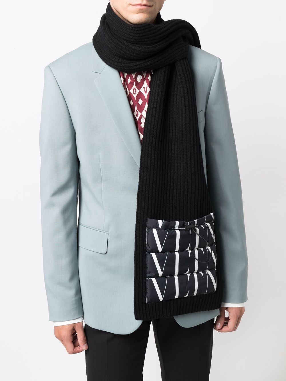 фото Valentino шерстяной шарф с логотипом vltn