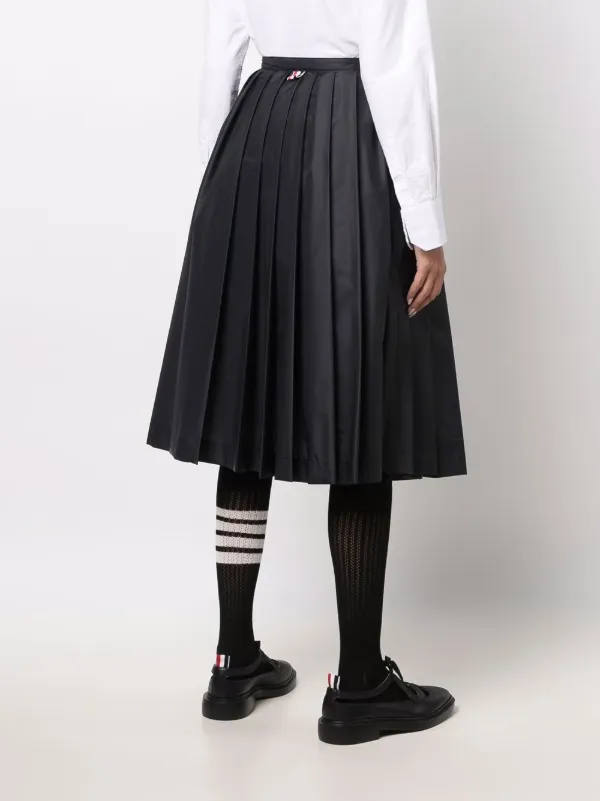 Thom Browne Pleated Midi Skirt - Farfetch