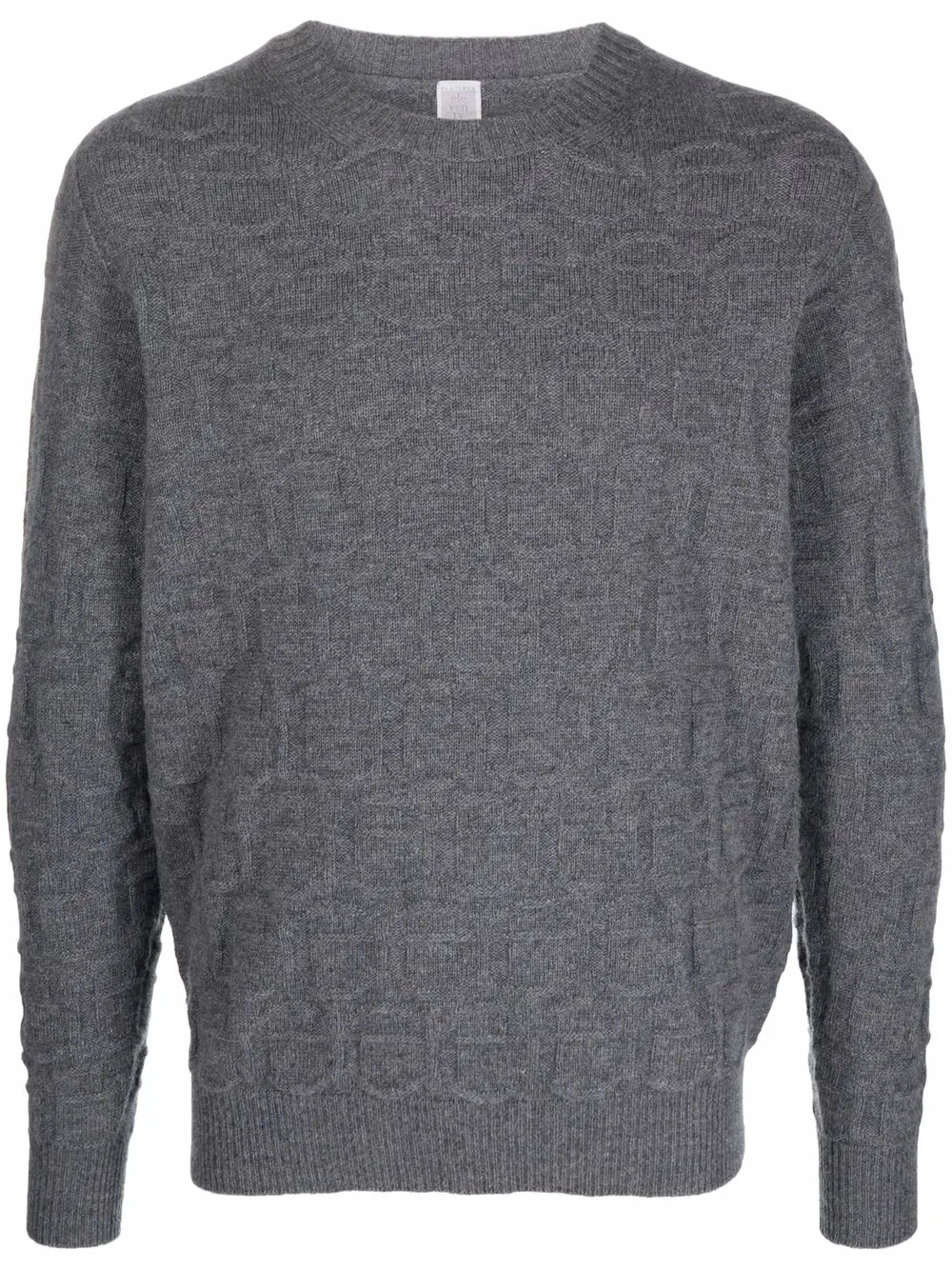 Eleventy suéter tejido con logo en jacquard | gris | Image 1