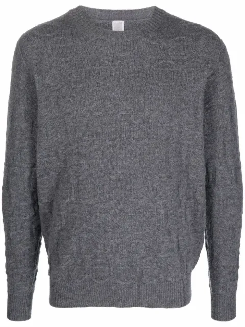 Eleventy suéter tejido con logo en jacquard