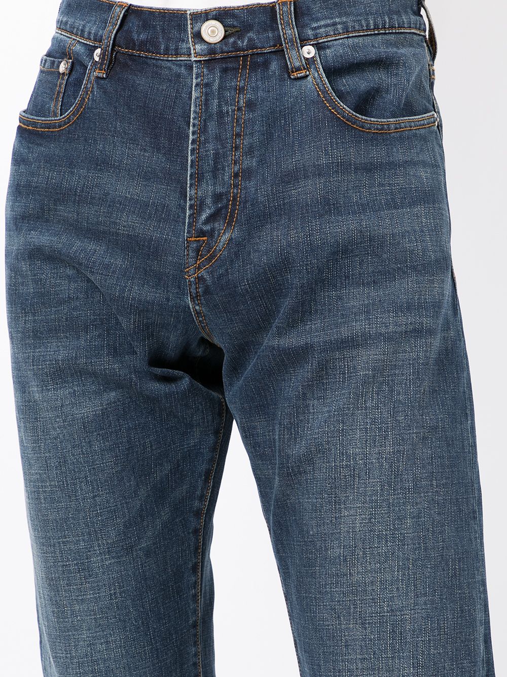 Shop Ps By Paul Smith High-rise Straight Leg Jeans In Blue