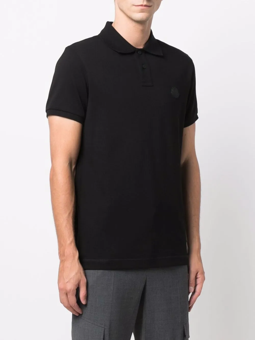 Moncler Poloshirt met driekleurig detail Zwart
