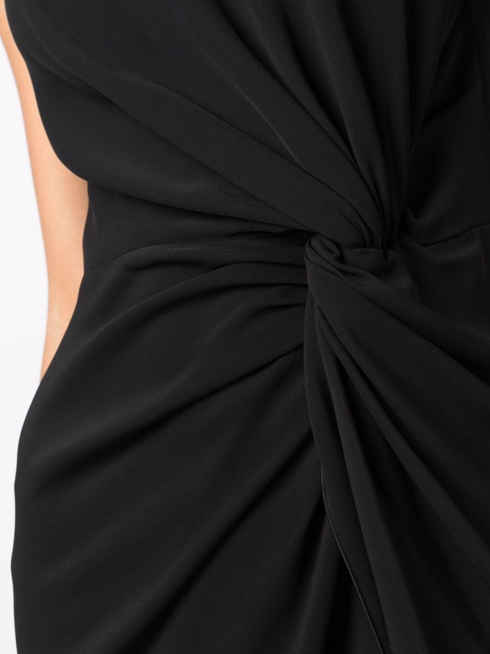 Shop Dolce & Gabbana Sleeveless Asymmetric Dress In Schwarz