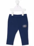Emporio Armani Kids embroidered track track pants - Blue
