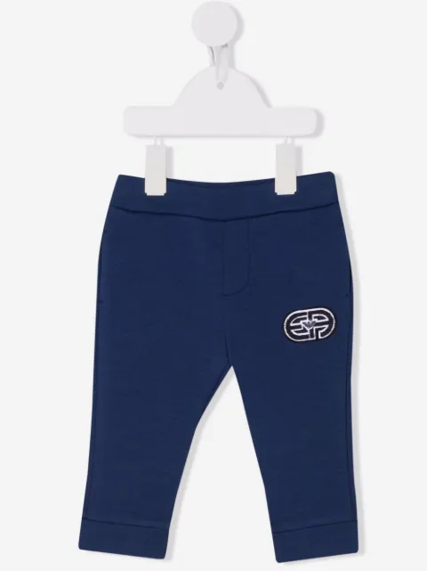 Emporio Armani Kids embroidered track track pants