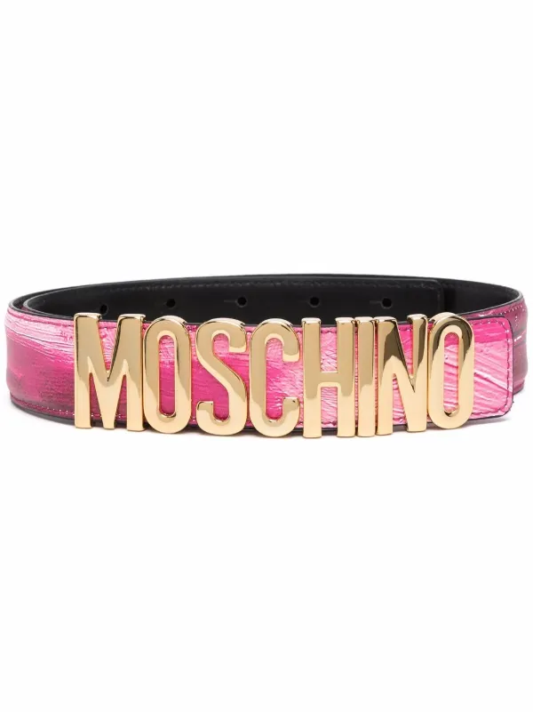 pink moschino belt