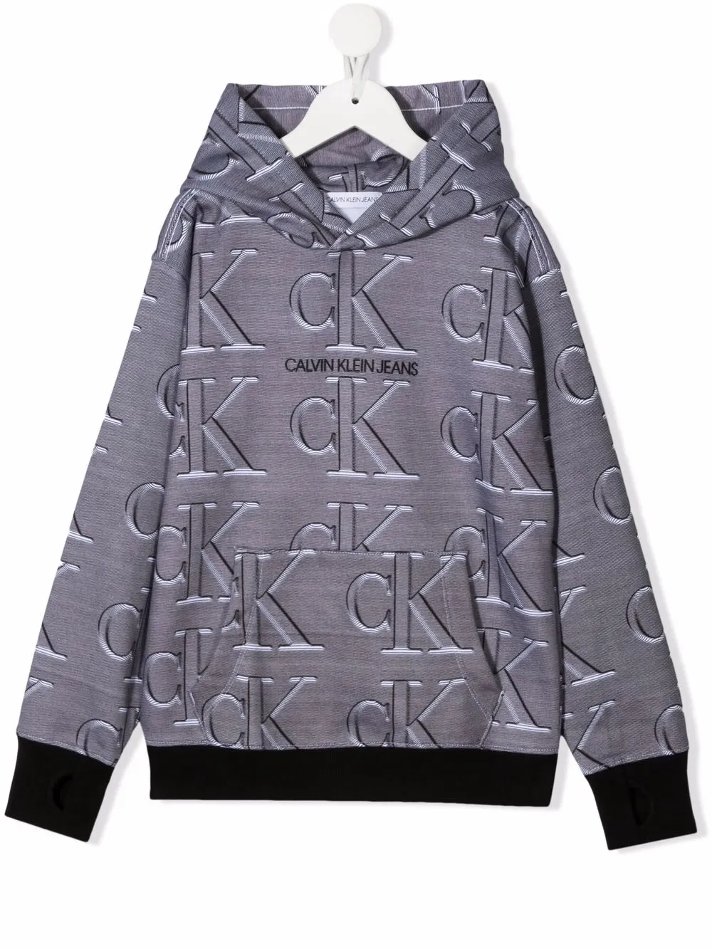 

Calvin Klein Kids logo print hoodie - Black